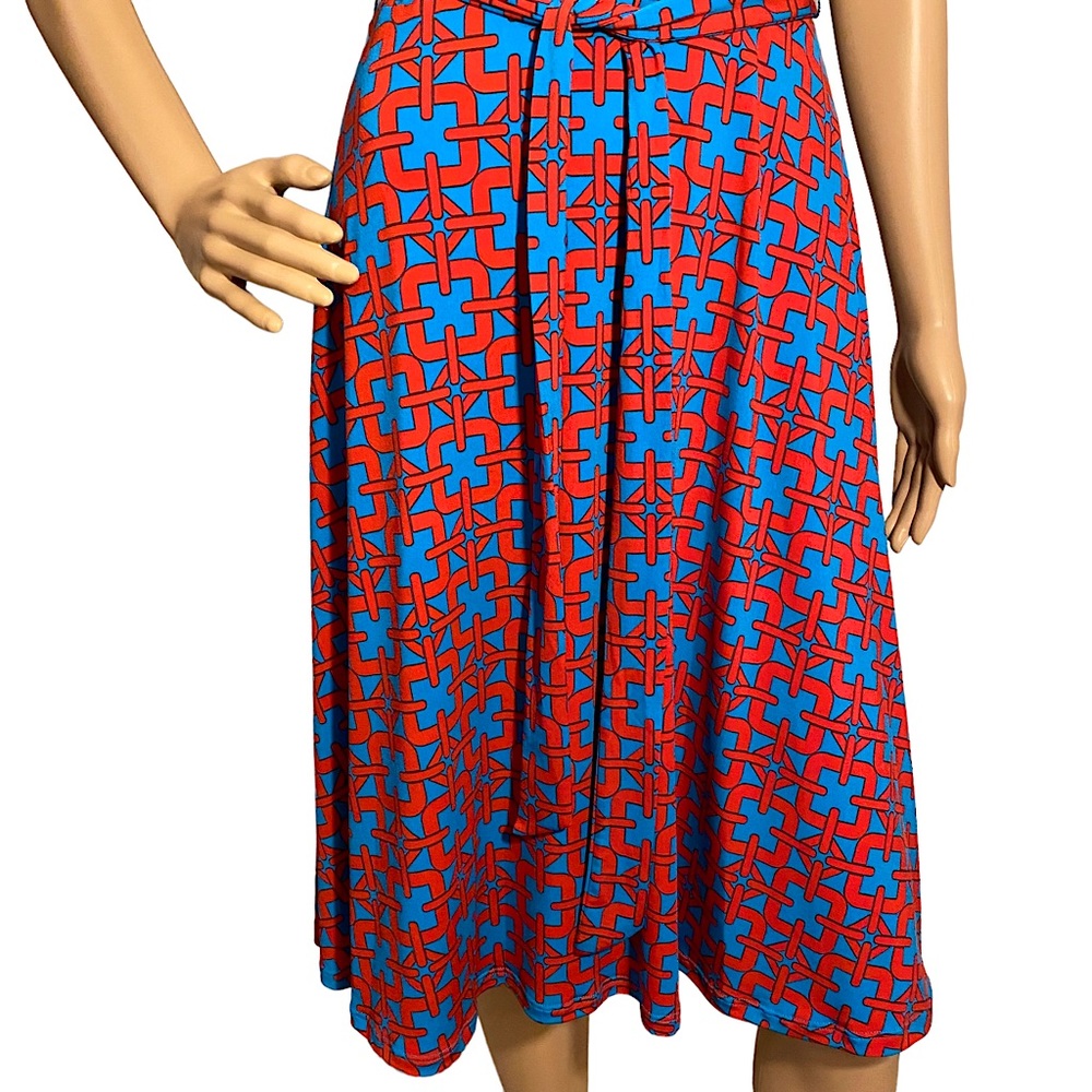 🆕 LEOTA  | NWT GEO CHAIN ESSENTIAL JERSEY WRAP DRESS - Picture 8 of 16